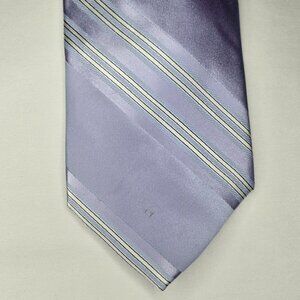 Valentino 100% Silk Purple Striped Men’s Tie